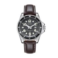 CAGARNY 6863 Fashion waterdichte Quartz beweging polshorloge met lederen Band(Coffee)