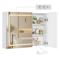 Spiegelkast met verlichting en vergrotende spiegel voor badkamer, 80 x 60 cm