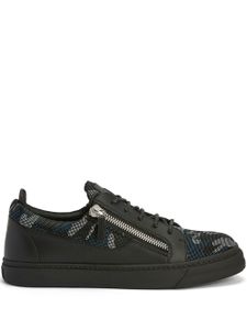 Giuseppe Zanotti baskets à motif camouflage - Noir