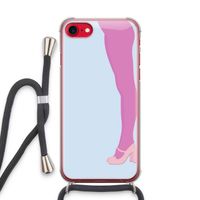 Pink panty: iPhone SE 2020 Transparant Hoesje met koord