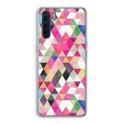 Gekleurde driehoekjes: Oppo A91 Transparant Hoesje