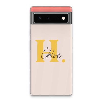 Amber Script: Google Pixel 6 Transparant Hoesje
