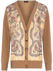 ETRO cardigan à fleurs - Marron