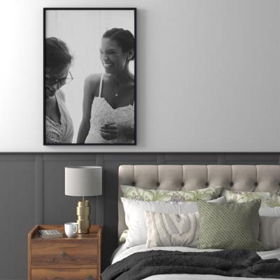 Foto op canvas met baklijst zwart 60x90