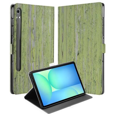 Tablet Book Case Green Wood Samsung Galaxy Tab S10 FE | Tab S9 FE Tablet Book Case Green Wood Samsung Galaxy Tab S10 FE | Tab S9 FE
