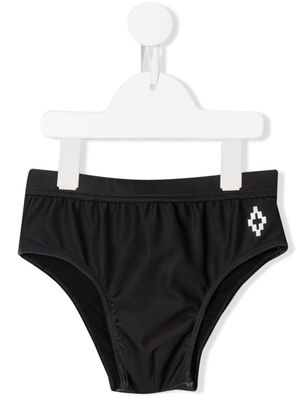 Marcelo Burlon County Of Milan Kids slip de bain à logo contrastant - Noir