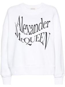 Alexander McQueen sweat en coton à logo imprimé - Blanc