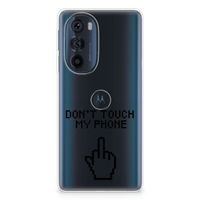 Motorola Edge 30 Pro Silicone-hoesje Finger Don't Touch My Phone