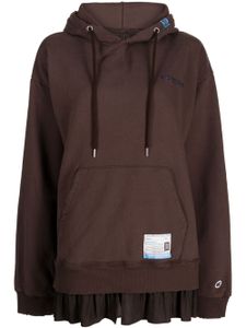 Maison MIHARA YASUHIRO hoodie en coton à patch logo - Marron