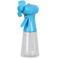 Ventilator/waterverstuiver voor in de hand - lichtblauw - 350 ml - verkoeling