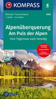 Wandelkaart 2555 Alpenüberquerung, Am Puls der Alpen | Kompass