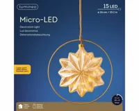 Microled ster d26h26cm ambr/kwrm bo