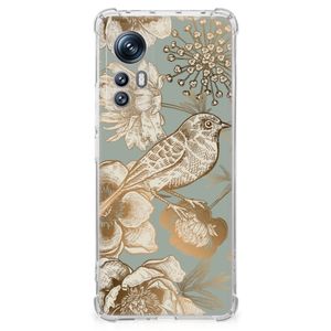 Case voor Xiaomi 12 | 12x Vintage Bird Flowers