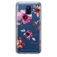 Geschilderde bloemen: Samsung Galaxy A6 (2018) Transparant Hoesje