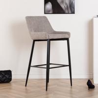 Nohr Barkruk 'Quennel' Linnenlook, kleur Beige (zithoogte 74cm)