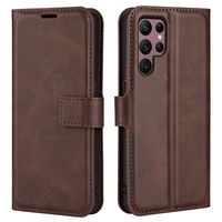Lunso - Samsung Galaxy S23 Ultra - cover bookcase hoes - Coffee Lunso - Samsung Galaxy S23 Ultra - cover bookcase hoes - Coffee