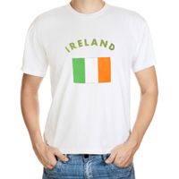 Wit t-shirt Ierland heren 2XL  -