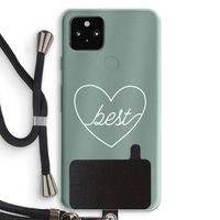 Best heart pastel: Pixel 5a 5G Transparant Hoesje met koord