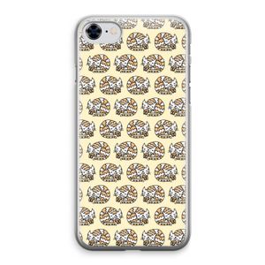 Slapende poes: iPhone 8 Transparant Hoesje