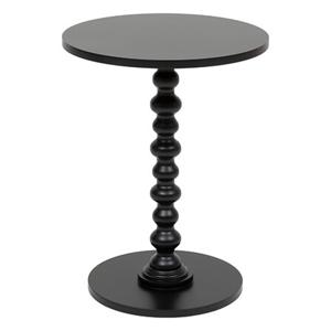 Bijzettafel/salontafel Alexa - zwart - MDF hout - rond - Planten verhoger - D38 x H50 cm