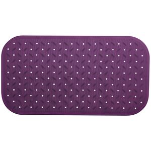 MSV Douche/bad anti-slip mat badkamer - rubber - paars - 36 x 76 cm