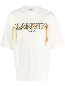Lanvin t-shirt en coton à broderies - Tons neutres