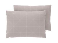 LIVARNO Set van 2 satijnen kussenslopen 60 x 50 cm (Geometrisch/beige)