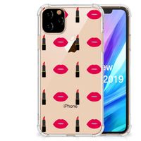 Apple iPhone 11 Pro Max Doorzichtige Silicone Hoesje Lipstick Kiss - thumbnail