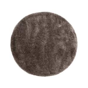 Tapeso Rond hoogpolig vloerkleed velvet - Posh grijs - 280 cm rond