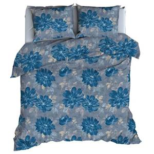 Satin d'Or Dekbedovertrek Bess Blauw-2-persoons (200 x 200/220 cm)