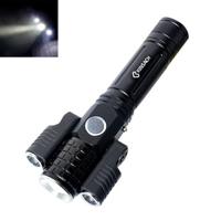 KS-738 USB opladen waterdichte T6 PLUS XPE zoomable LED zaklamp met 4-modi & 18650 Lithium batterij