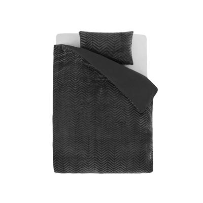 RoyalTextile - Chevron Teddy Dekbedovertrek - Antraciet - 240 x 220 RoyalTextile - Chevron Teddy Dekbedovertrek - Antraciet - 240 x 220