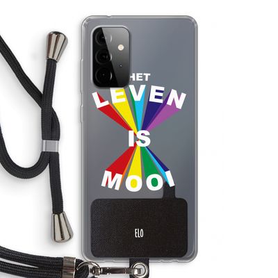Het Leven Is Mooi: Samsung Galaxy A72 5G Transparant Hoesje met koord