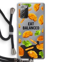 Eat Balanced: Samsung Galaxy Note 20 / Note 20 5G Transparant Hoesje met koord
