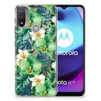 Motorola Moto E20 | E40 | TPU Case | Orchidee Groen