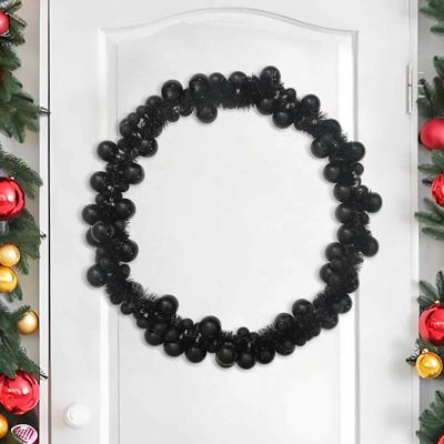Kerstbal Guirlande Zwart 186 cm Polystyreen