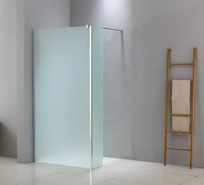 Douche zijwand SaniClear Trust | 30x200 cm | Mat glas | Chroom beslag