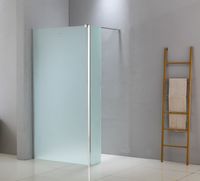 Douche zijwand SaniClear Trust | 30x200 cm | Mat glas | Chroom beslag