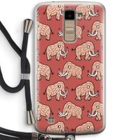 Mammoet: LG K10 (2016) Transparant Hoesje met koord