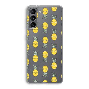 Ananas: Samsung Galaxy S21 Transparant Hoesje