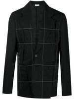 Comme des Garçons Homme Plus blazer à surpiqûres contrastantes - Noir - thumbnail