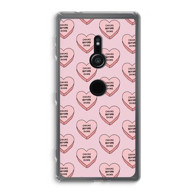 Chicks before dicks: Sony Xperia XZ2 Transparant Hoesje