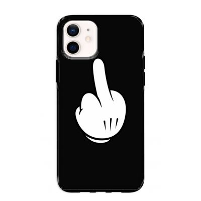 Middle finger black: iPhone 12 mini Tough Case