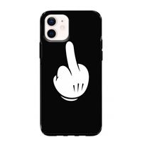 Middle finger black: iPhone 12 mini Tough Case