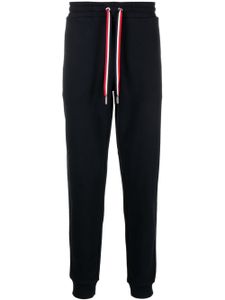 Moncler pantalon de jogging Tricolour Accent en coton - Bleu