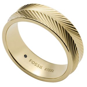 Fossil JF04118710 Ring Sadie staal goudkleurig