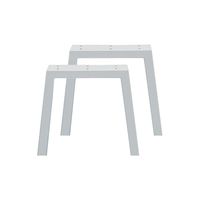 Set witte trapezium tafelpoten 40 cm (koker 10 x 4) - thumbnail