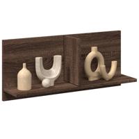 Wandkast 70x16,5x30 cm bewerkt hout bruin eikenkleur Wandkast 70x16,5x30 cm bewerkt hout bruin eikenkleur