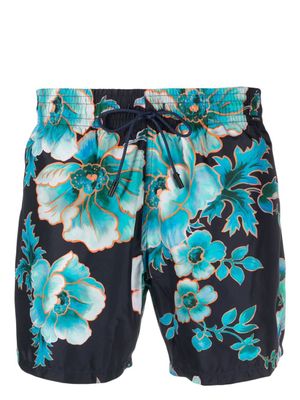 ETRO short de bain à fleurs - Bleu