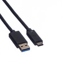 ROLINE USB 3.2 Gen 1 kabel, A-C, M/M, zwart, 0,5 m - thumbnail